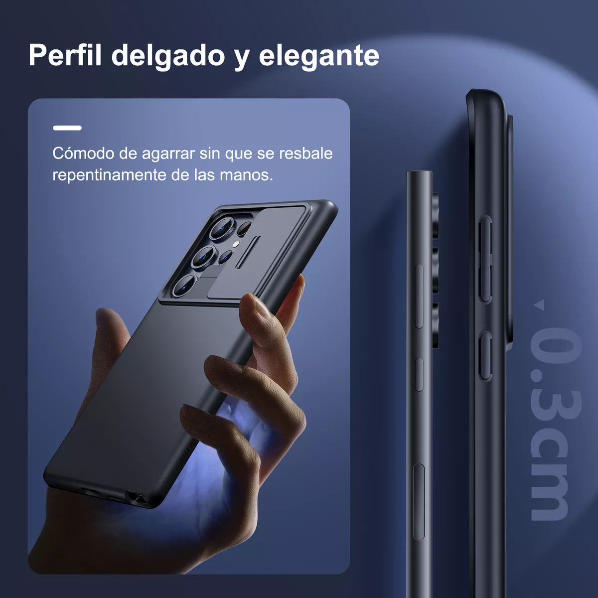Funda Para Samsung S24 Ultra + Deslizante Cámara funda 2 Mica
