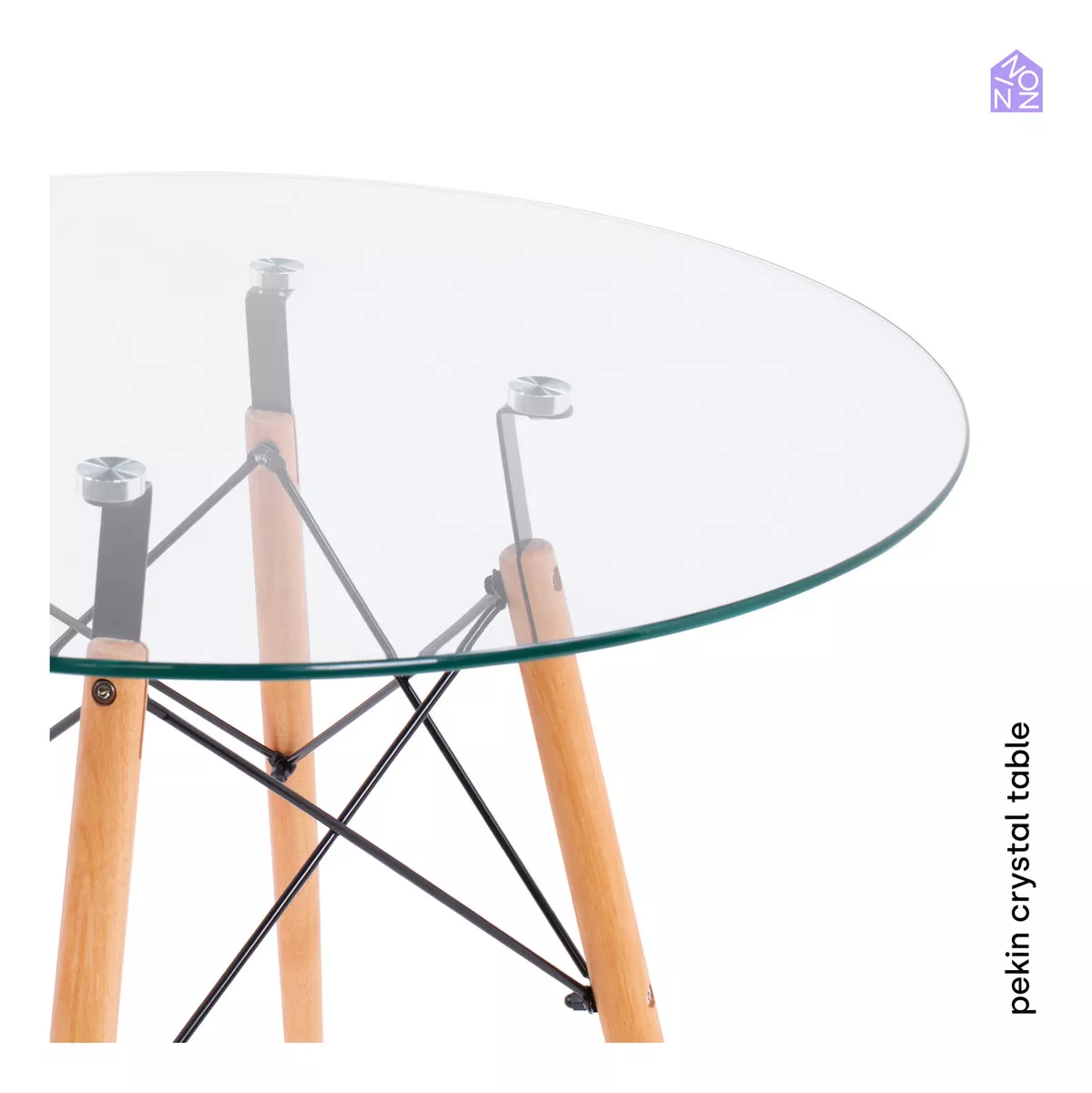 Mesa De Centro De Cristal Ninon Vidrio Templado Moderna