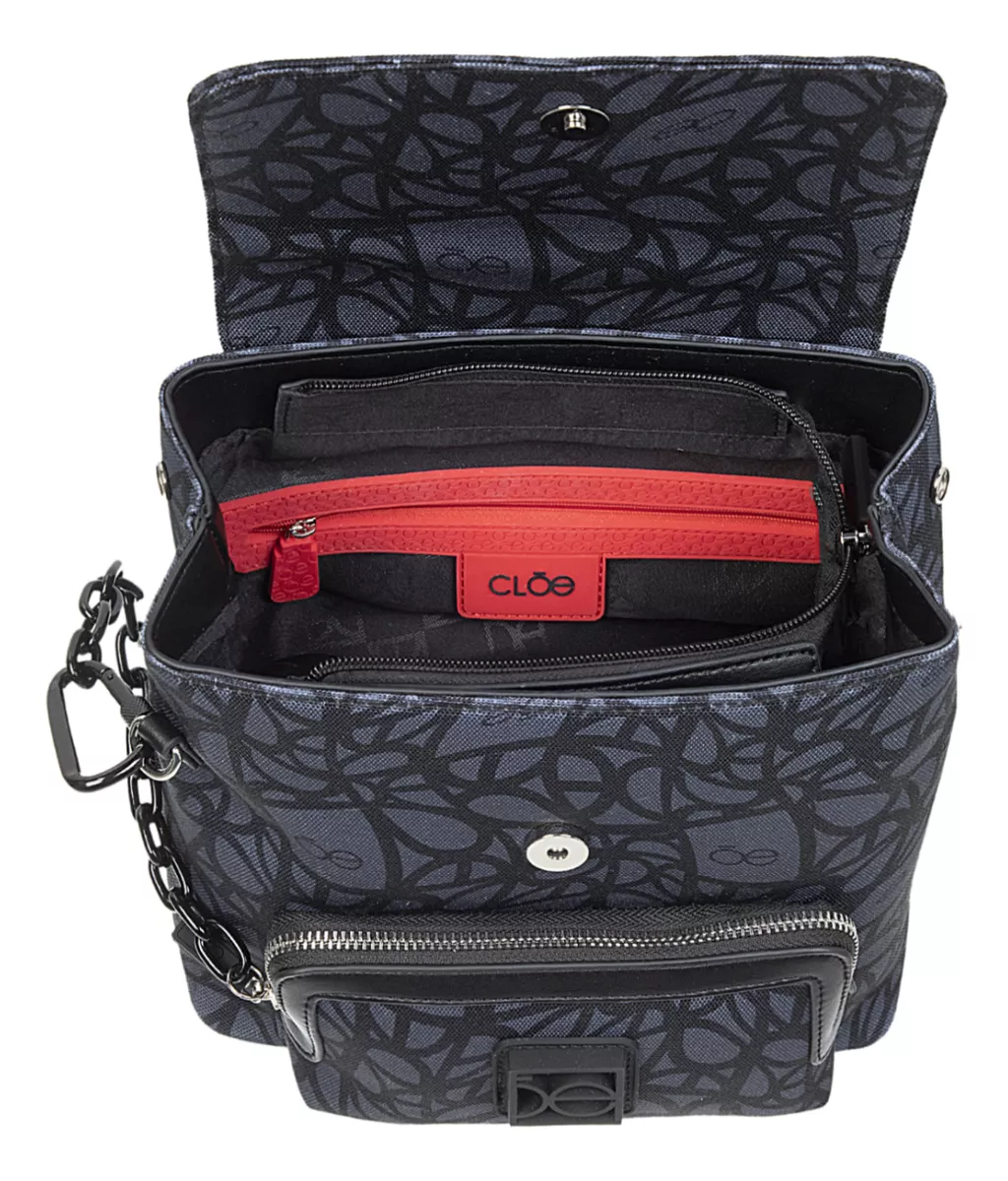Mochila Mediana Cloe Para Mujer Solapa Con Cierre Magnético