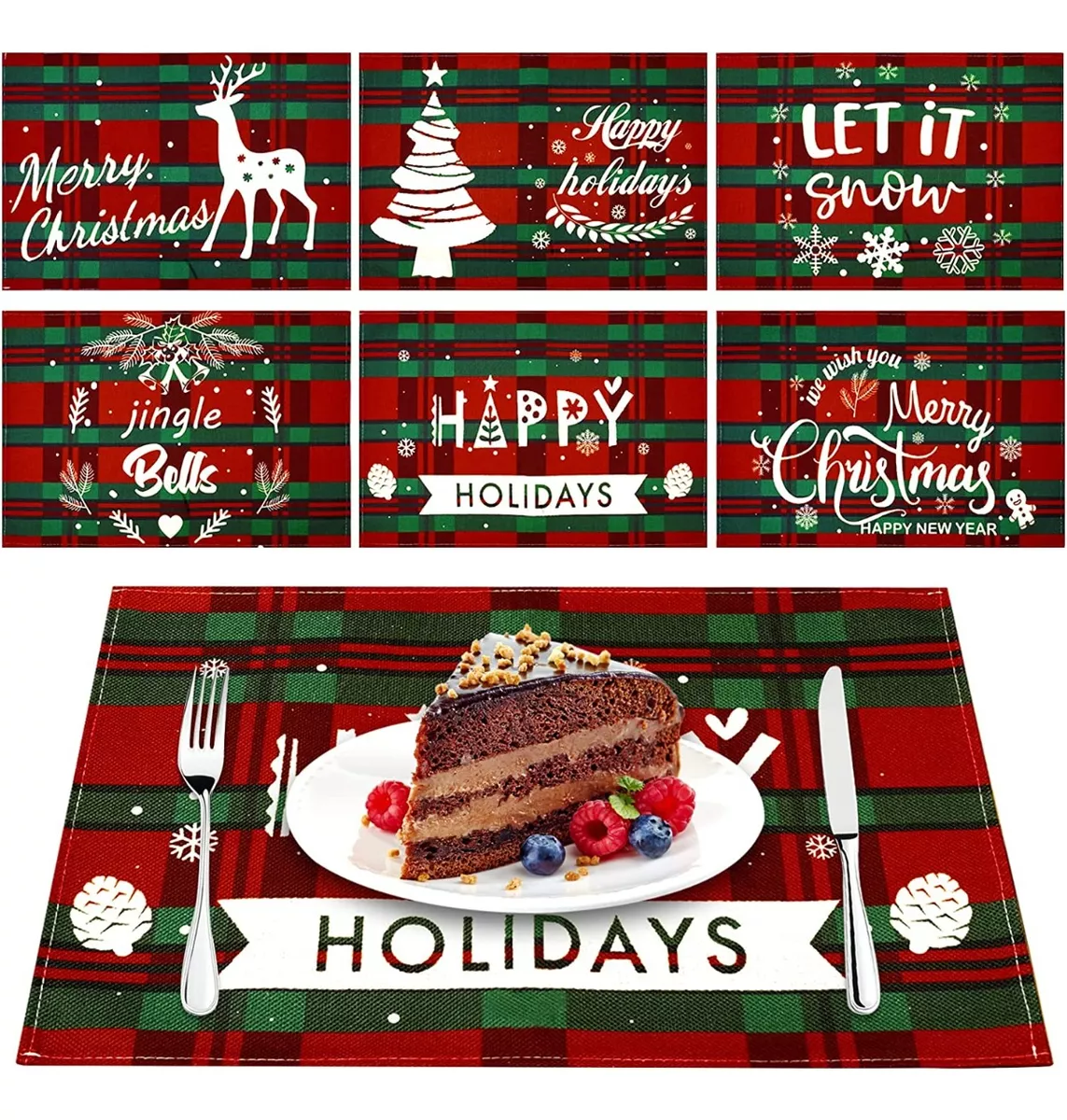 Manteles Individuales Antideslizantes Para Restaurante 6 Pcs