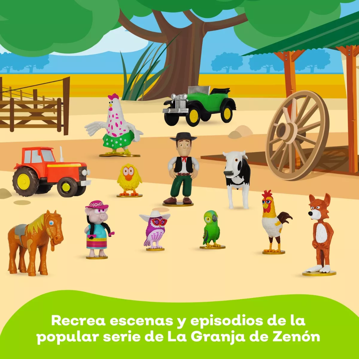 La Granja De Zenon 12 Figuras De Juguete + Lonchera Metálica