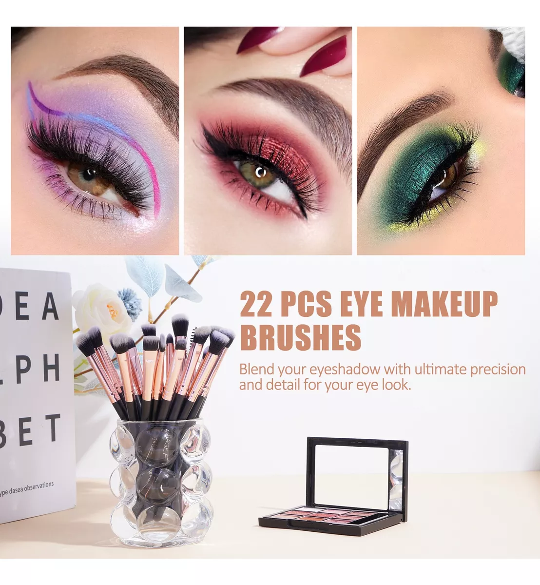 Set 28 Brochas De Maquillaje Profesional Con Estuche Brocha