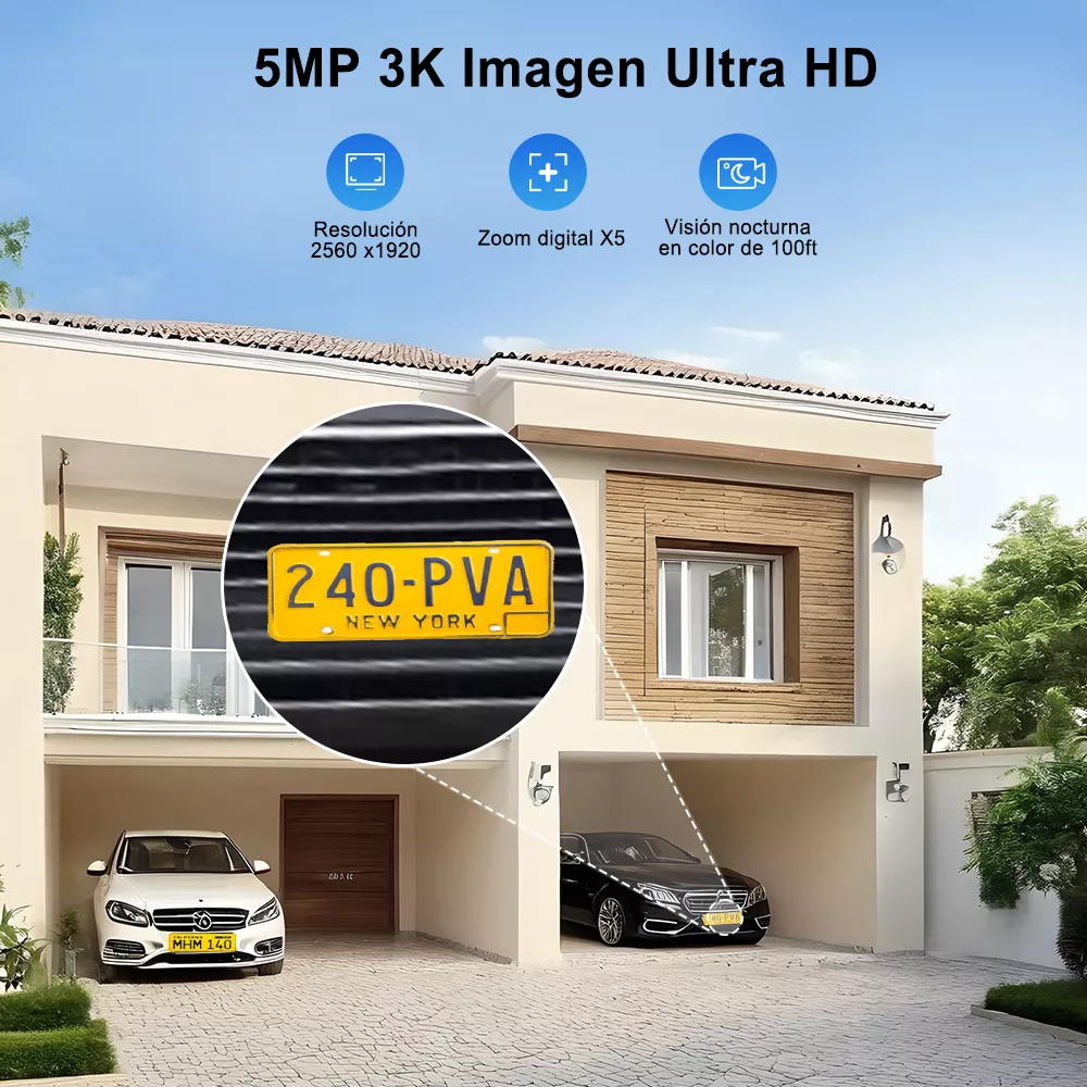 Ojo 5mp Cámara De Seguridad Wifi Camara Vigilancia Hd 4k