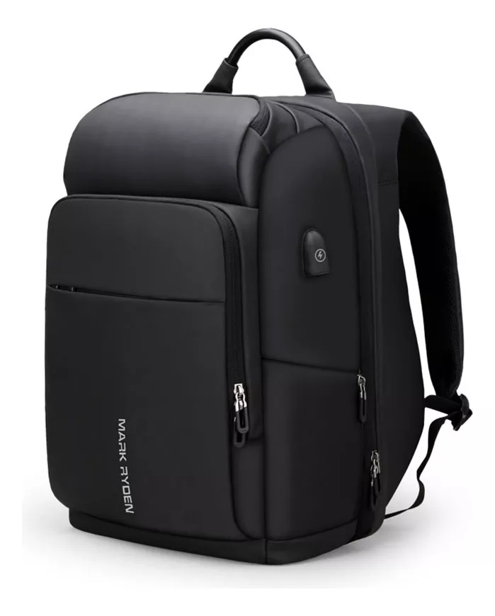 Mochila Premium Repelente al Agua Mark Ryden MR7080 Usb color Negro Dise&ntilde;o de la tela Oxford 40 L