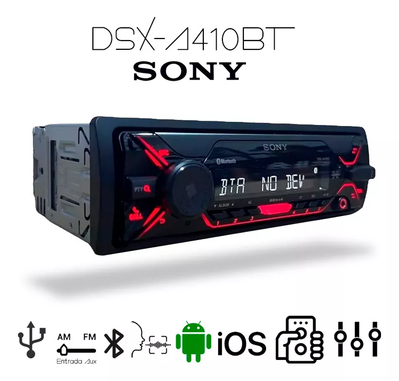 Estereo Sony Dsx-a410bt + Bocinas Iron 6.5 Atomic