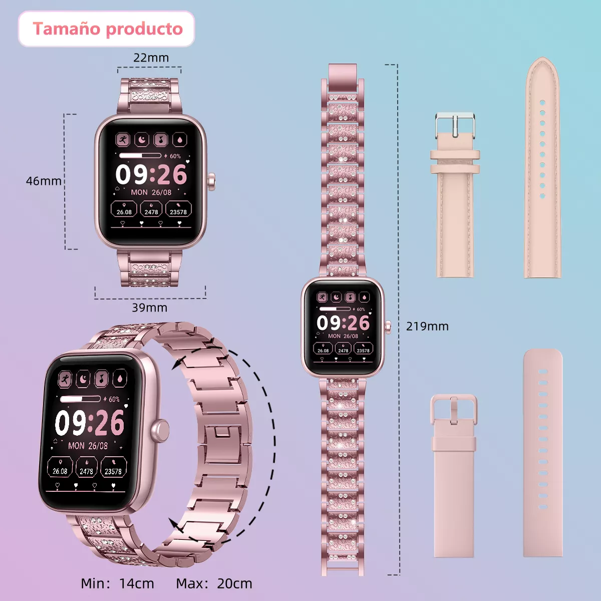 Reloj Smartwatch Mujer Reloj Inteligentes Smart reloj Alexa