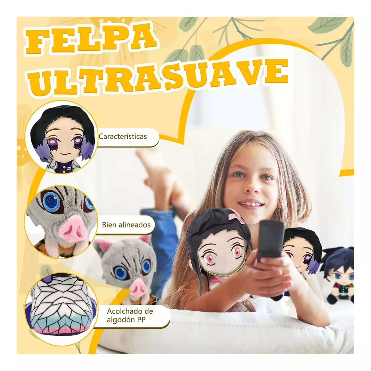 7pcs Demon Slayer Peluches Figura Juguete Para Niños