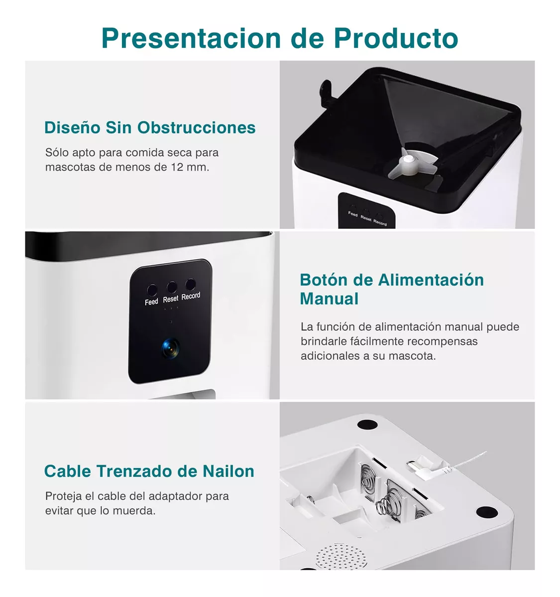 Comedero Automatico 8l Perro Gato Con Cámara 2.4/5g Wifi App