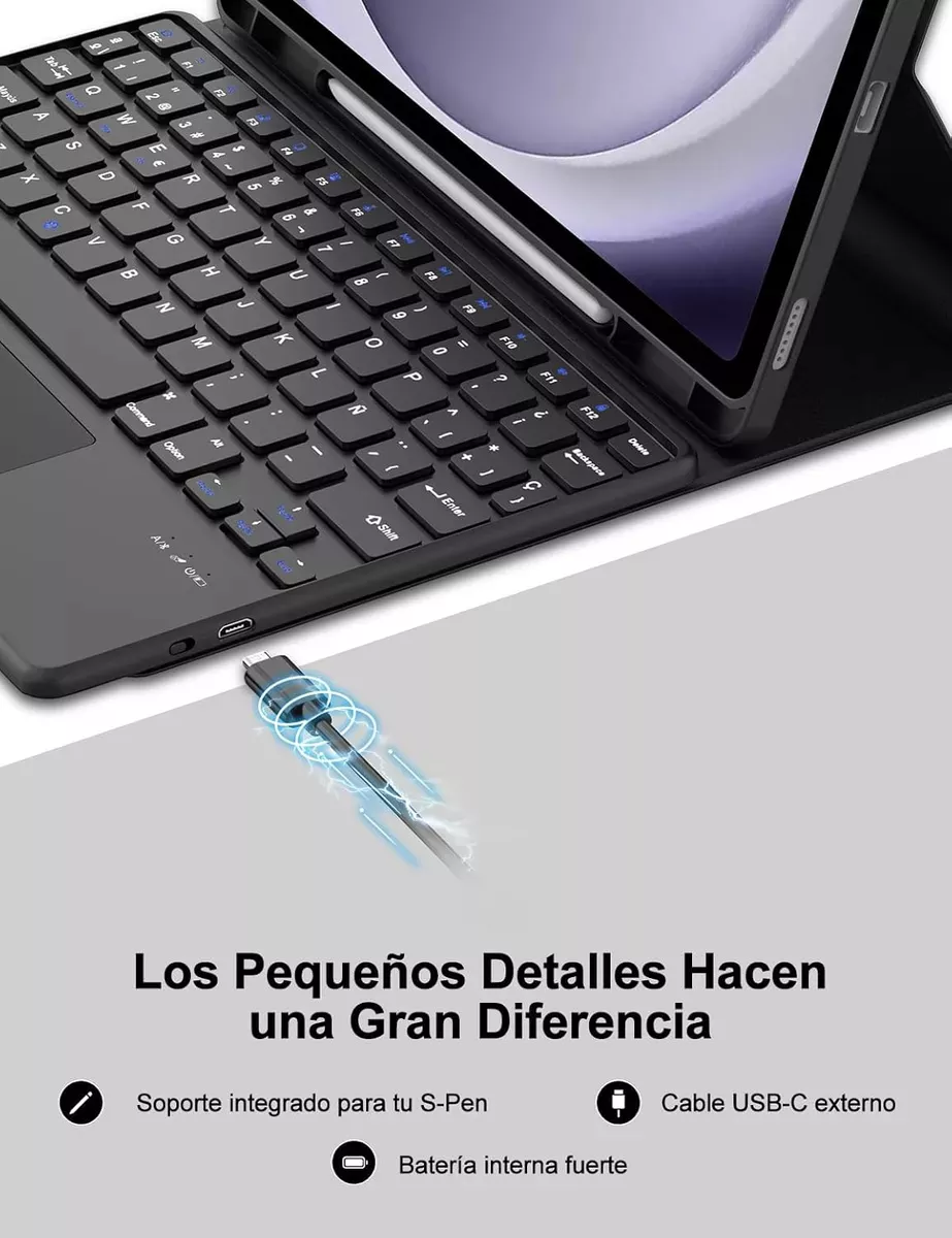 Funda Con Teclado, Mouse+lapiz Para iPad 10.2 9ª/8ª/7ª Gen