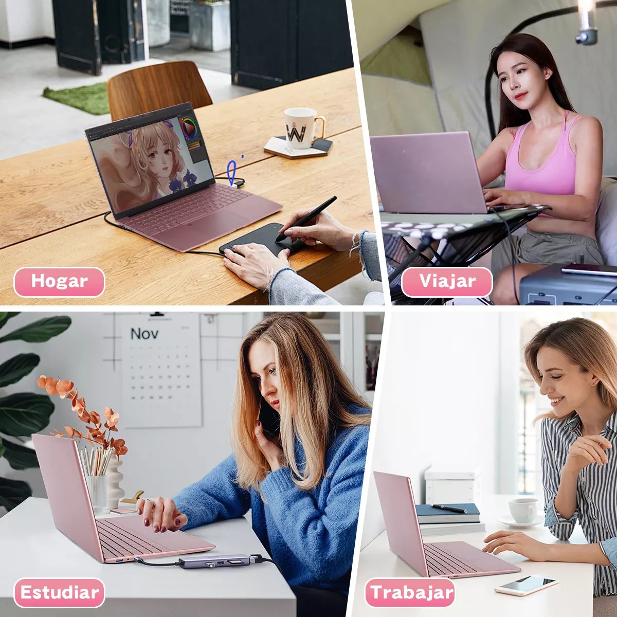 Laptop Mujer 15.6'' Intel Celeron N5095 16gb Ram 512gb Ssd