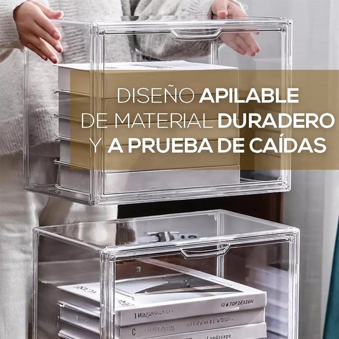 Caja De Acrilico Premium Para Tenis Sneakerbox Cajas Apilables Con Puerta Con Iman Fasilyt