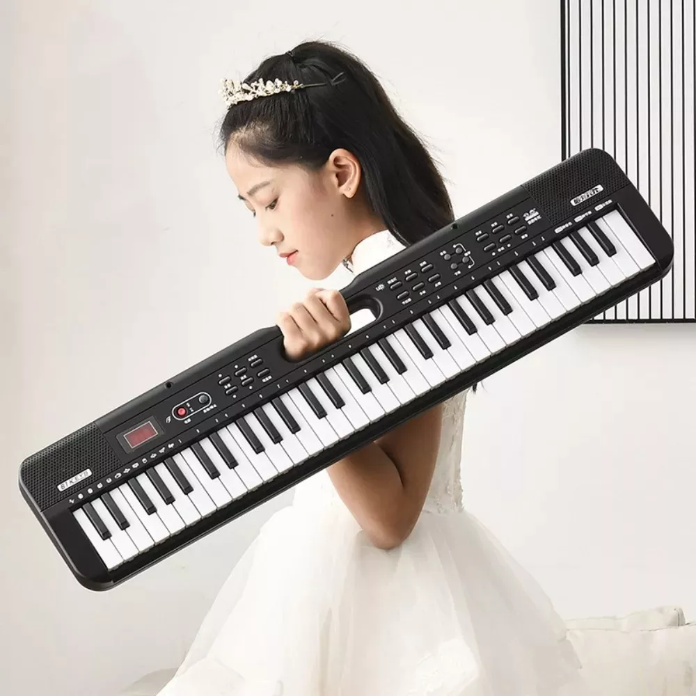Teclado Musical Electrónico Roll-up Plegable 61 Teclas Negro