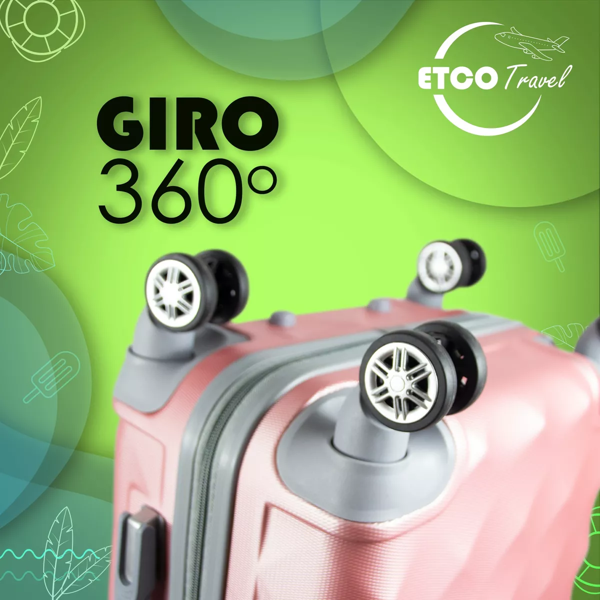 Maleta Con Ruedas Giro 360° De Viaje, 20 Pul Maletas Rigidas