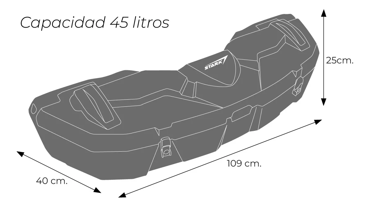 Caja Frontal Cuatrimoto Atv Universal Delantera 45 Litros