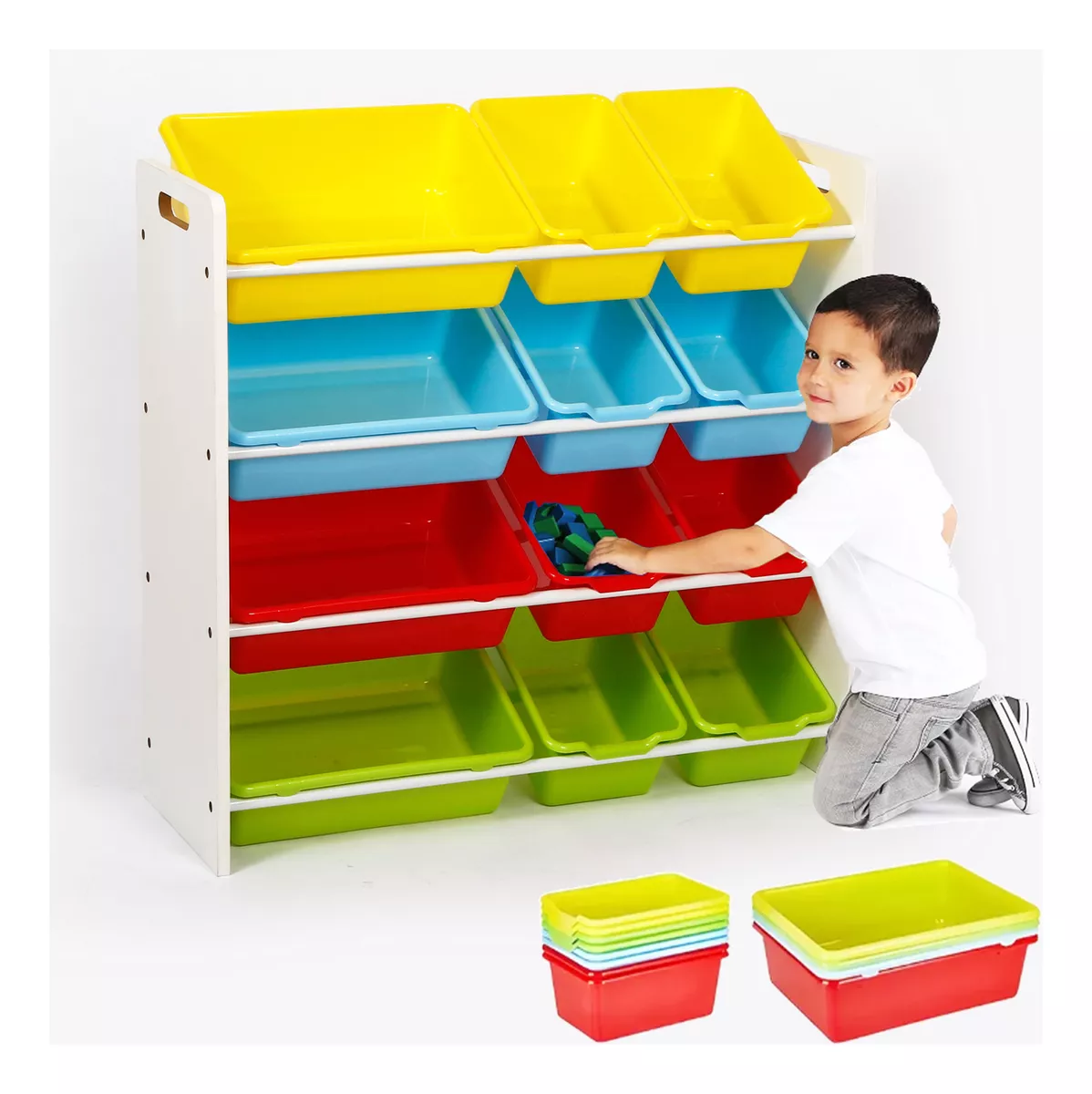 Juguetero Organizador 12 Cajas Para Juguetes Y Herramientas