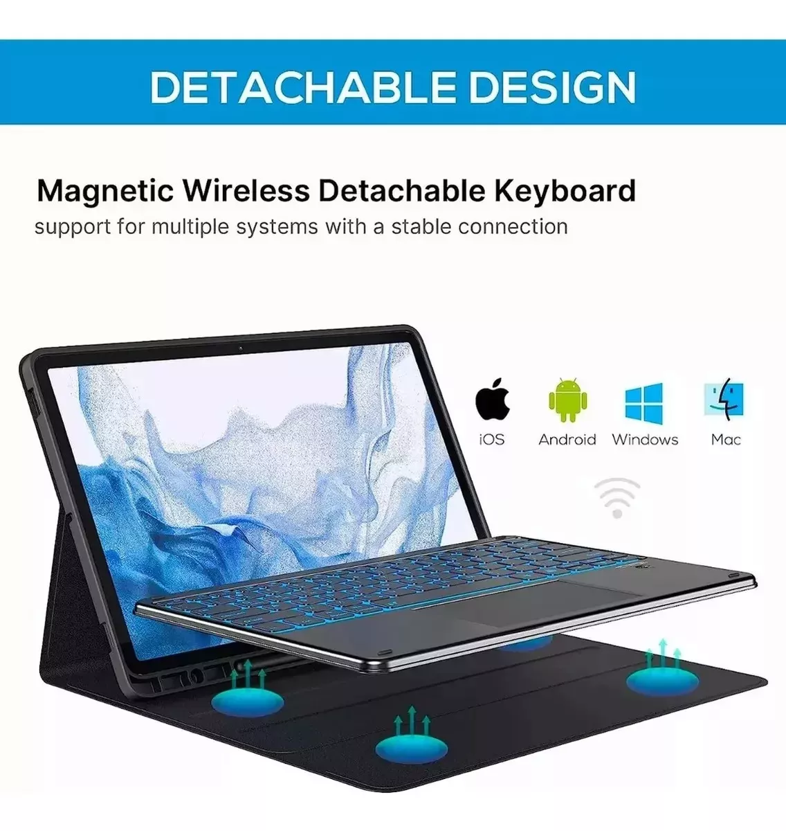 Funda Con Teclado, Mouse+lapiz Para iPad 10.2 9ª/8ª/7ª Gen