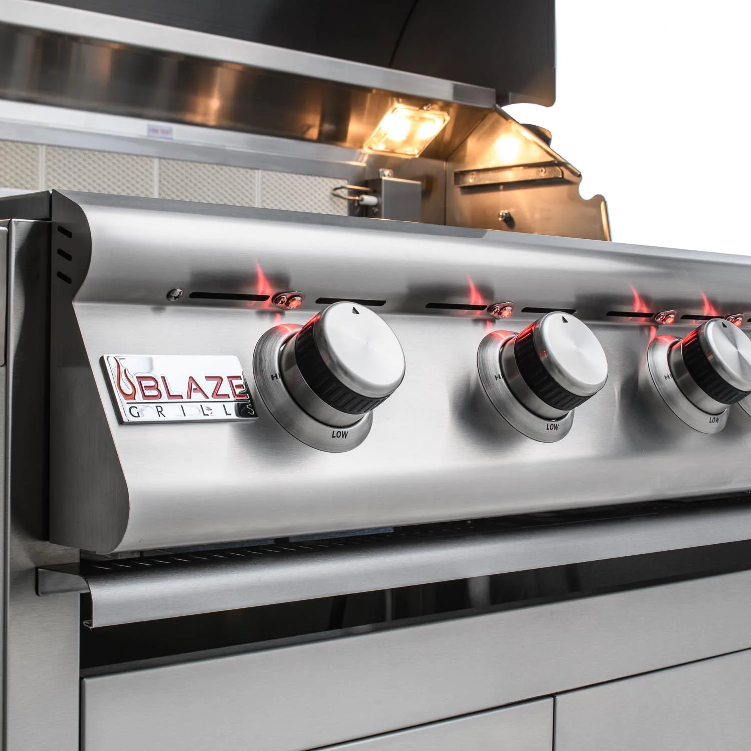 Blaze Premium LTE Parrilla de gas propano de 40 pulgadas y 5 quemadores con quemador infrarrojo trasero y luces de parrilla-BLZ-5LTE2-LP