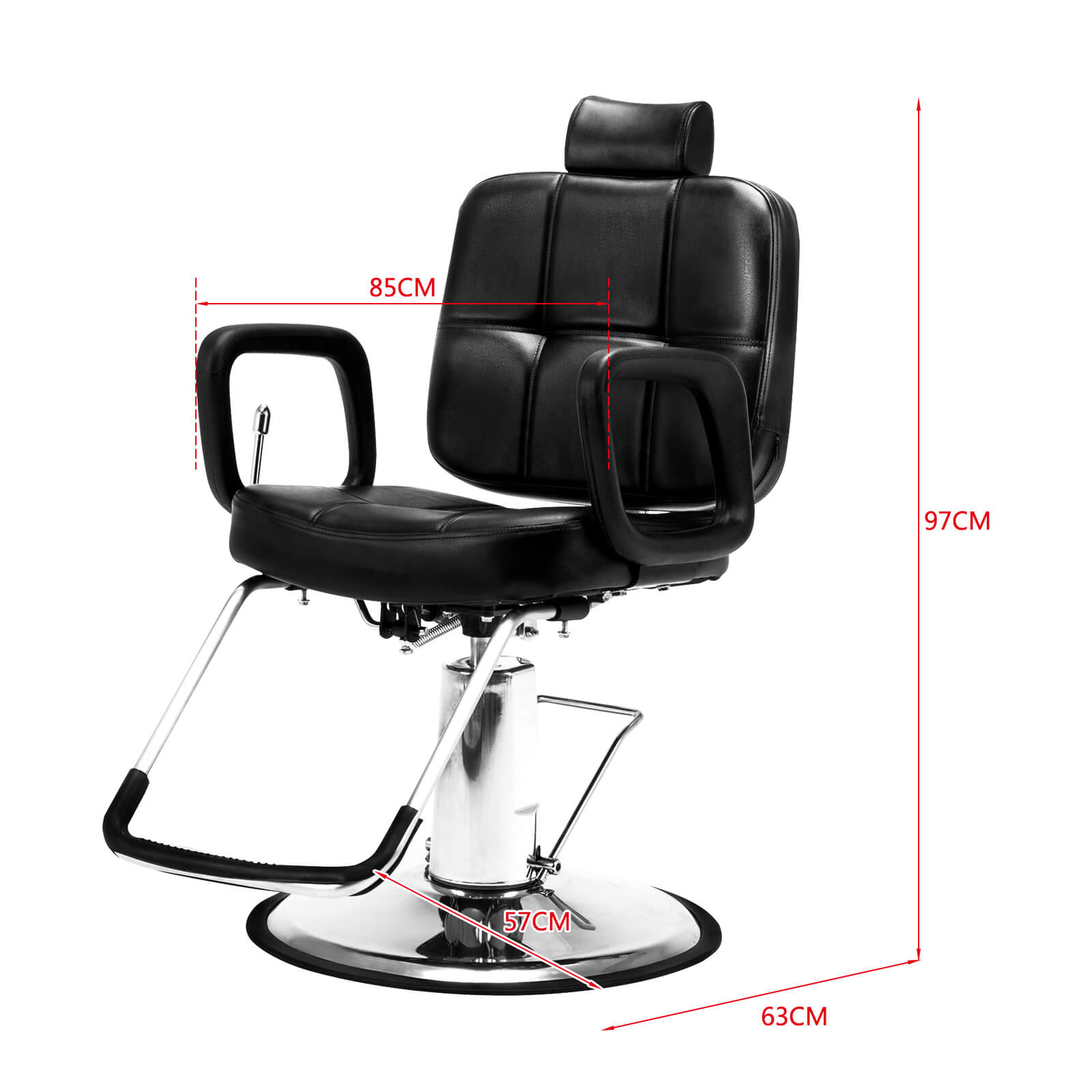 Silla de barbero reclinable hidr&aacute;ulica universal 2024