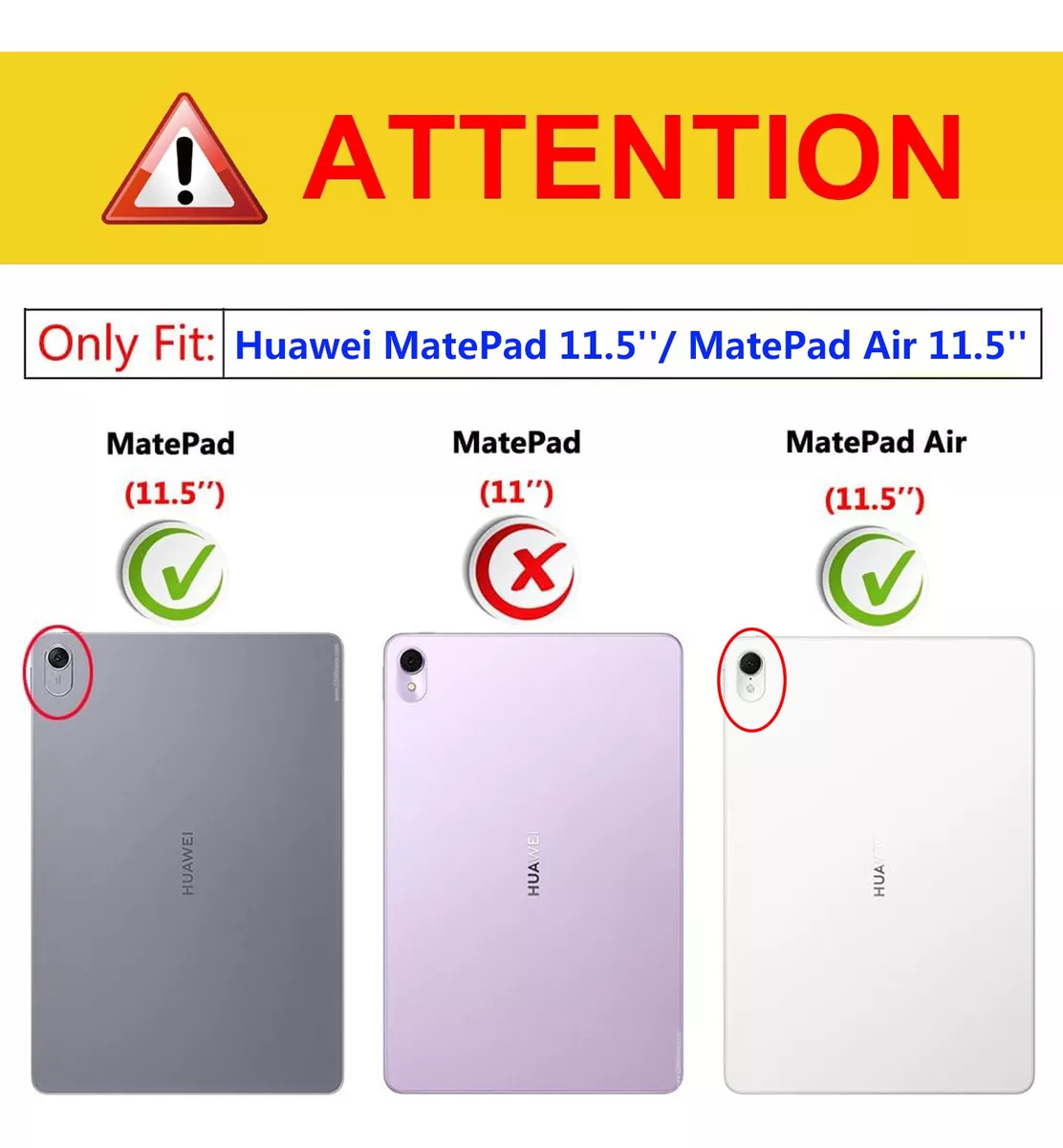 Funda Teclado Mouse +lapiz P/huawei Matepad Air/11.5'' 2023
