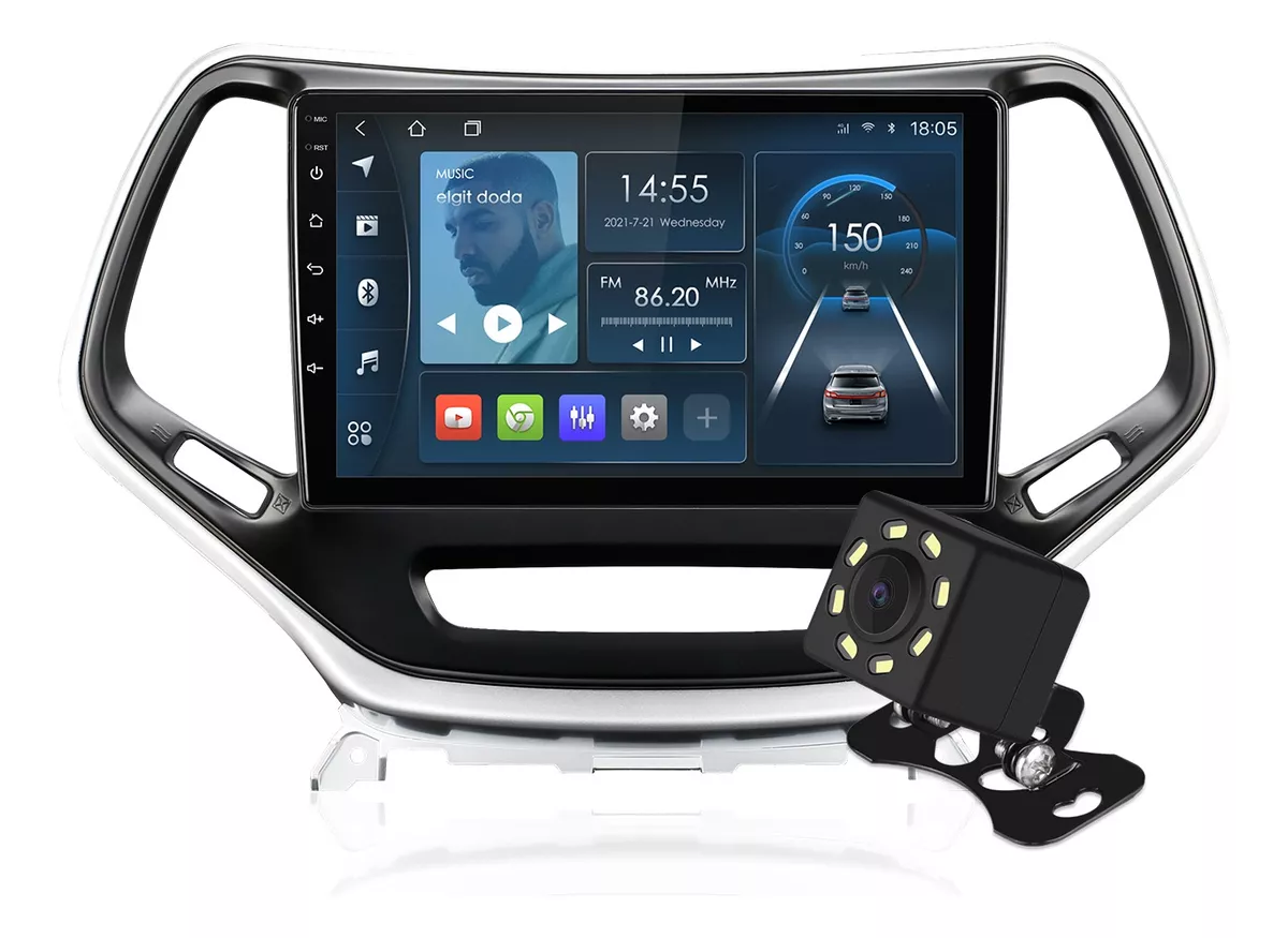 Est&eacute;reo 1+32g Gps C&aacute;mara Para Jeep Cherokee 5 Kl 2014-2018