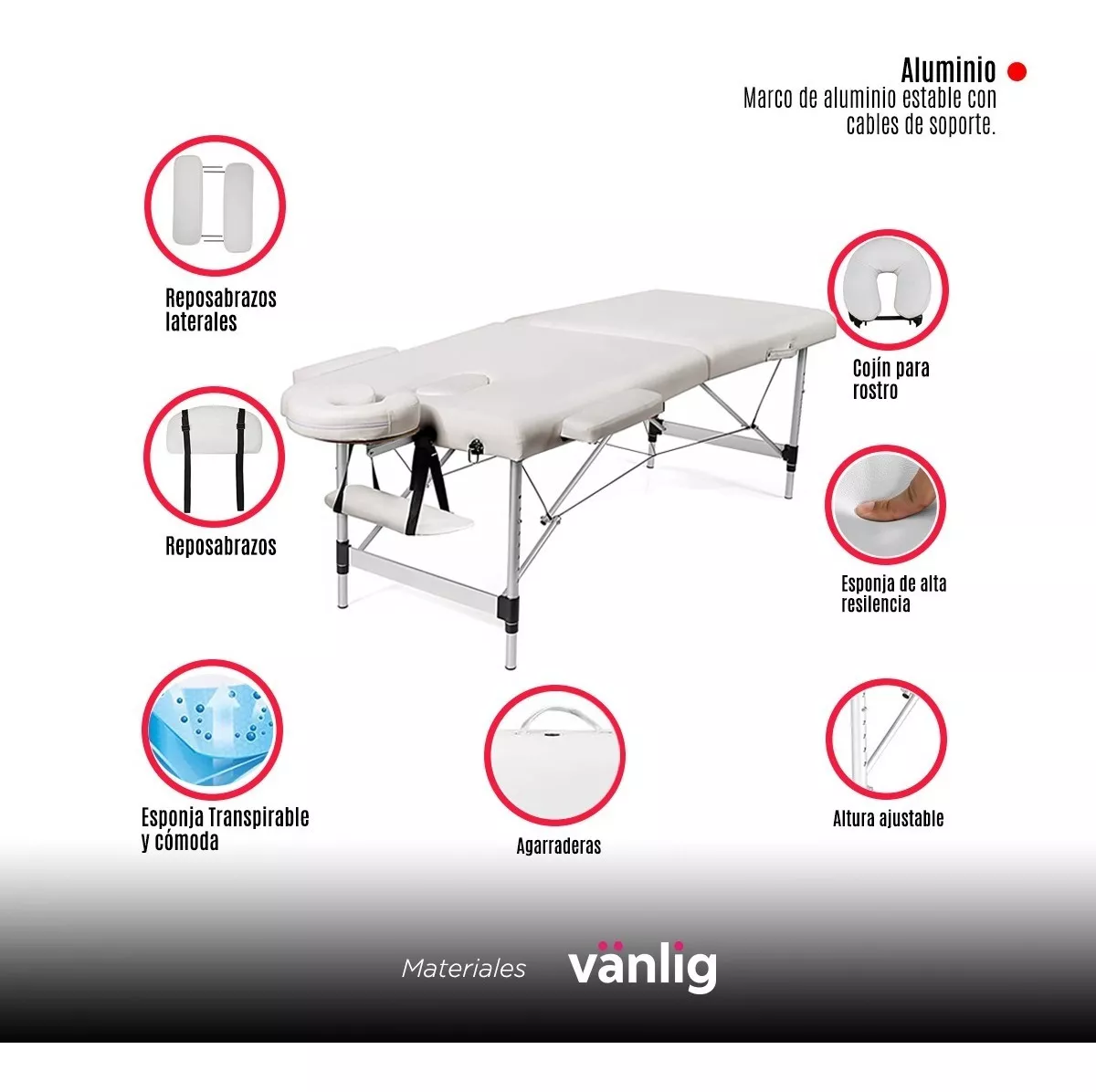 Cama Aluminio Masaje Depilacion Tatuajes Spa Faciales Uñas