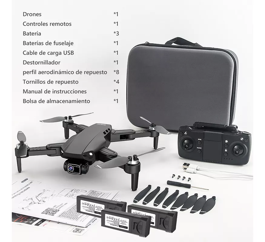 Mini Drone Con Cámara L900 Gps Fpv Profesional Control 4k Hd