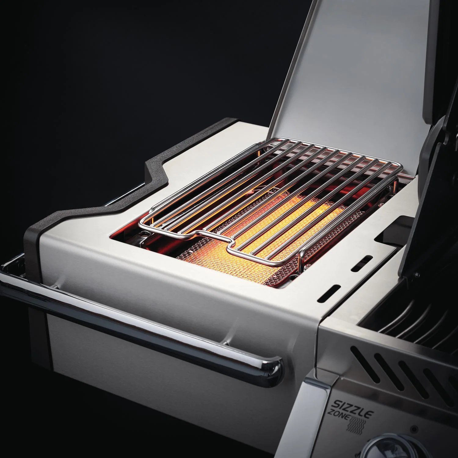 Parrilla de propano Napoleon Prestige PRO 500 con quemadores traseros y laterales infrarrojos y kit de asador-PRO500RSIBPSS-3