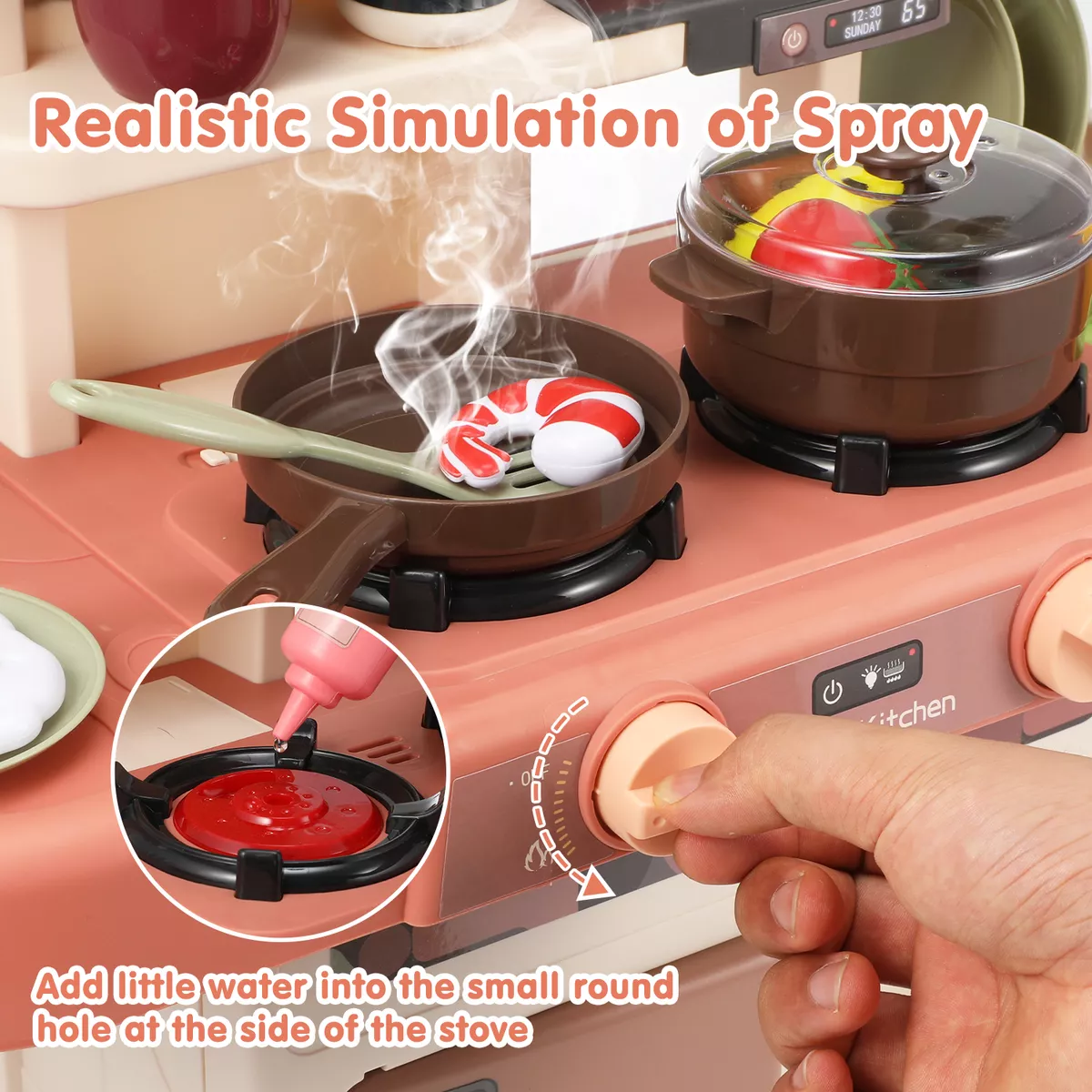 43pcs Cocina Juguete Regalo Para Niños Con Niebla/sonido/luz