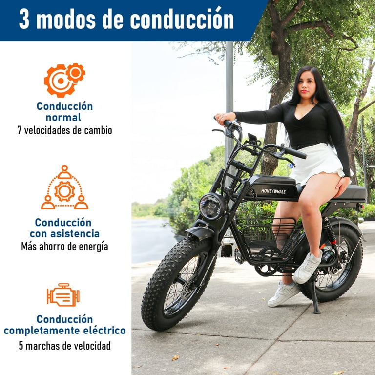 Bicicleta El&eacute;ctrica Honey Whale K7 Negro HONEY WHALE K7