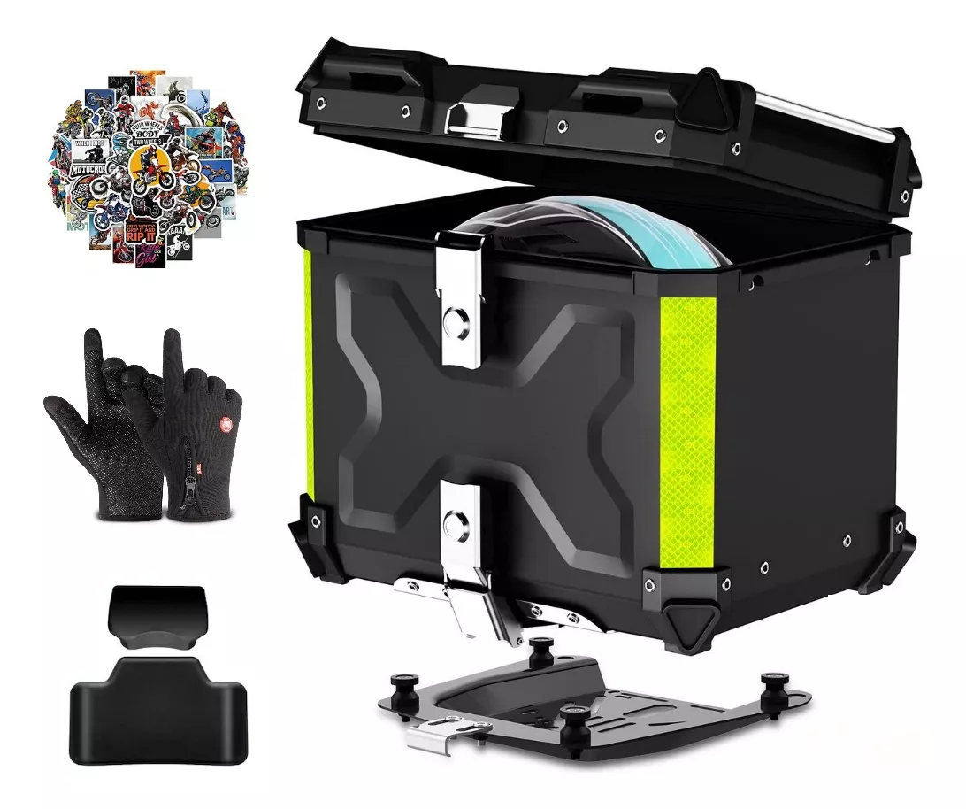 Caja Para Moto Maletero Motocicleta De Aluminio Top funda 45l