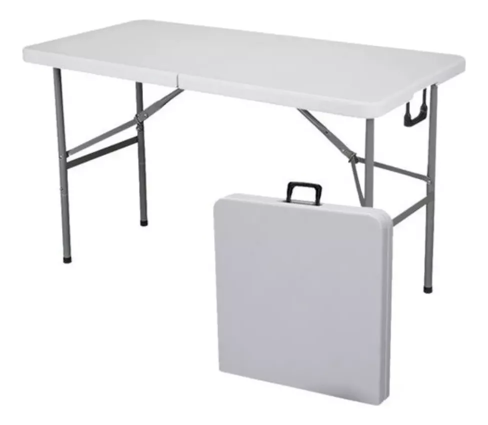 Mesa Plegable Kamper Tipo Portafolio 1.20m. Jardin Y Eventos