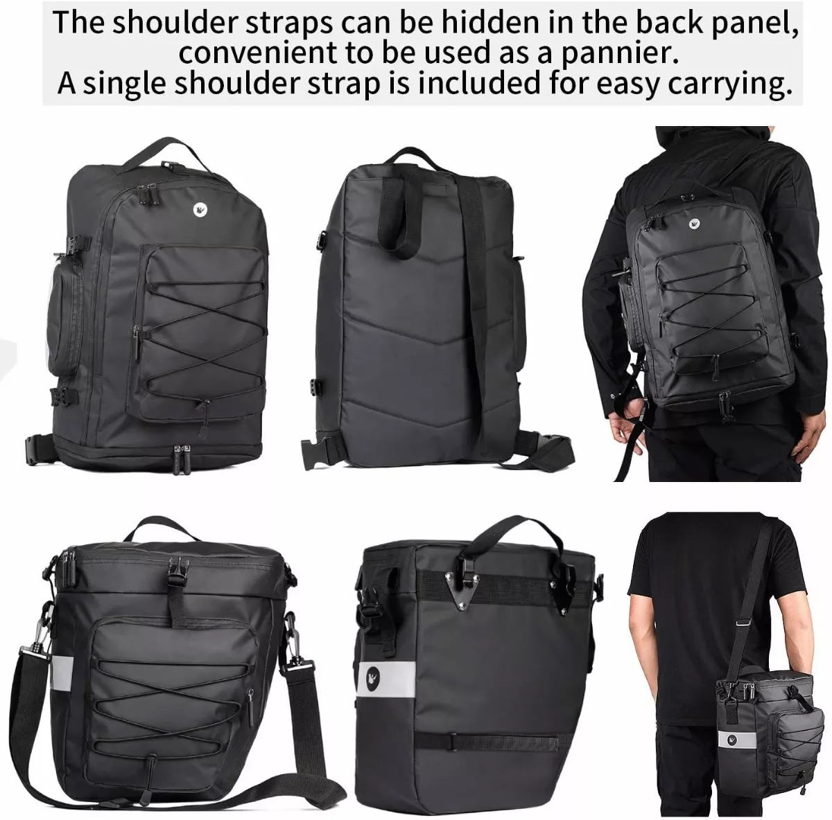 kit 3 Maletas Moto Impermeables 75lt Mochila Equipaje Bolsas