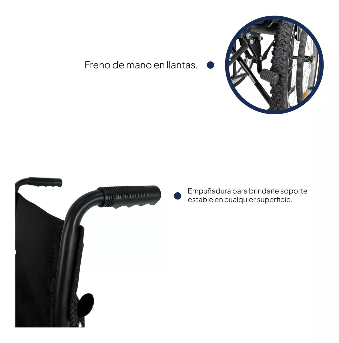 Silla De Ruedas Neumática De Lujo Todo Terreno Plegable