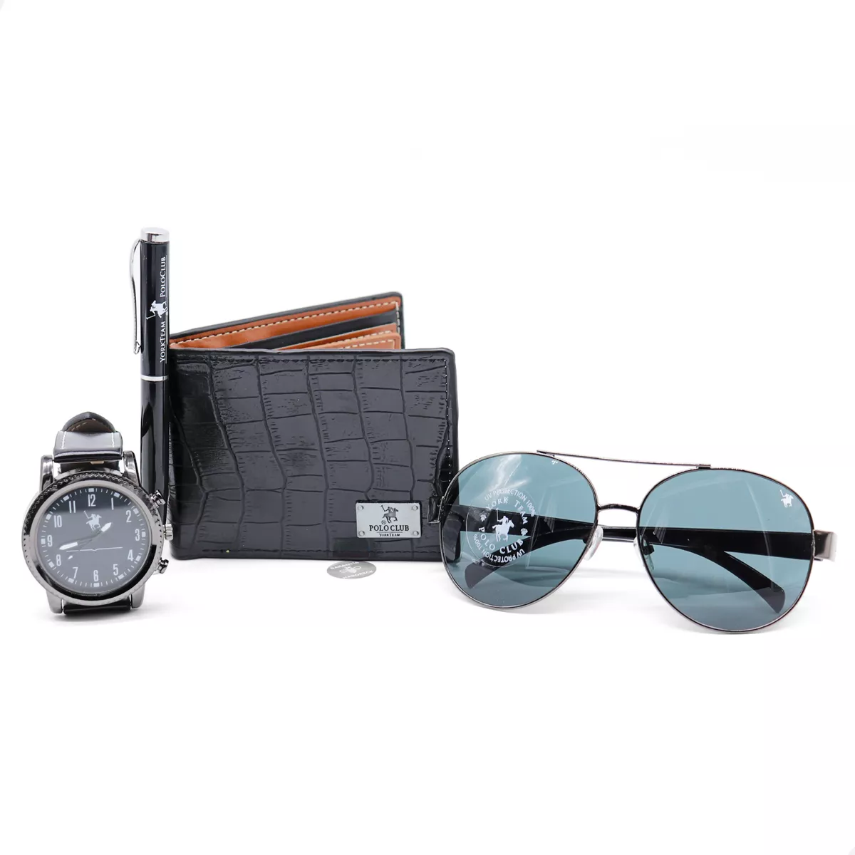 kit Cartera Reloj Pluma Lentes Polo Club 14 Febrero Cafe