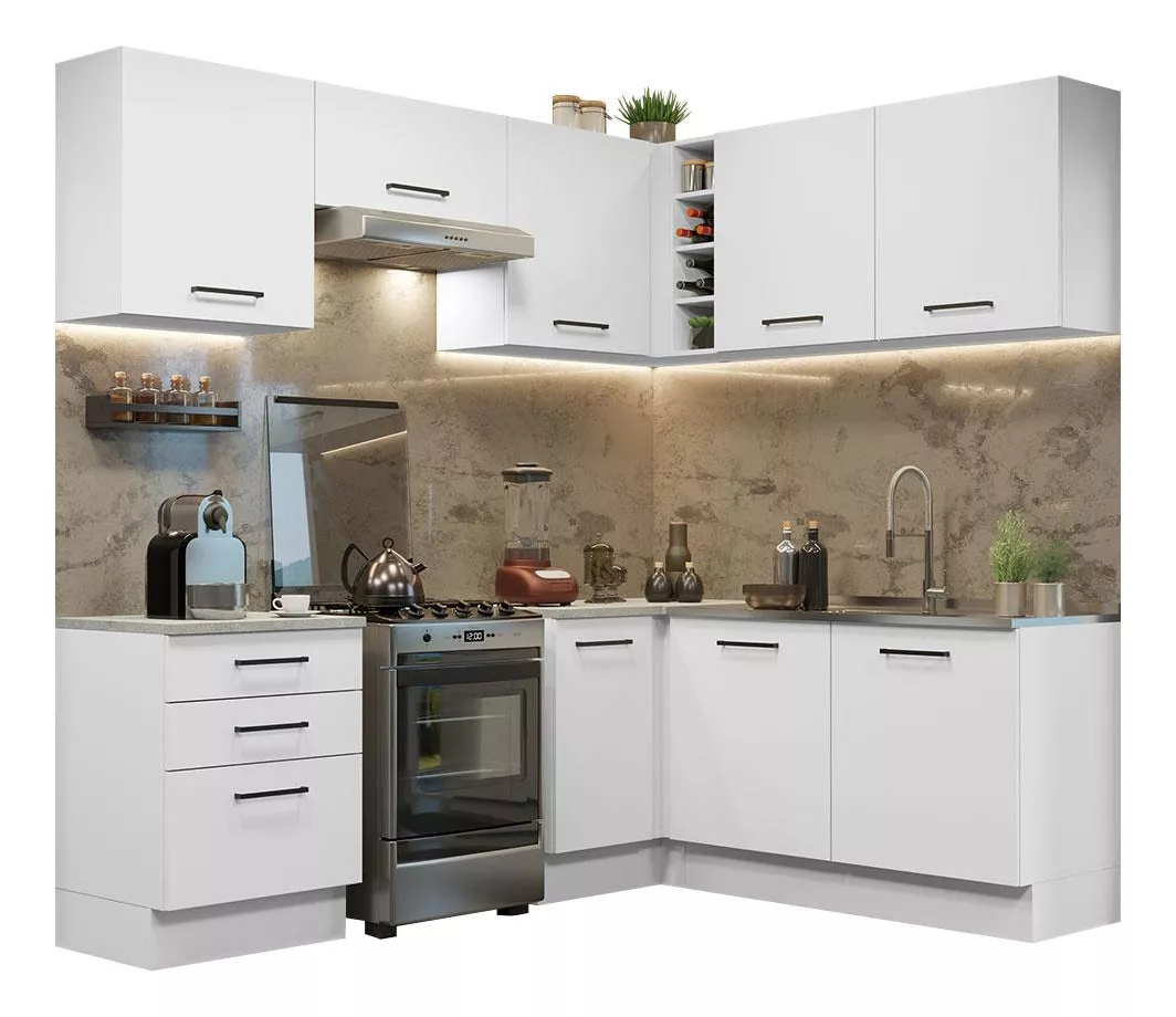 Mueble De Cocina Integral Esquinero 399cm Agata Madesa 02 B