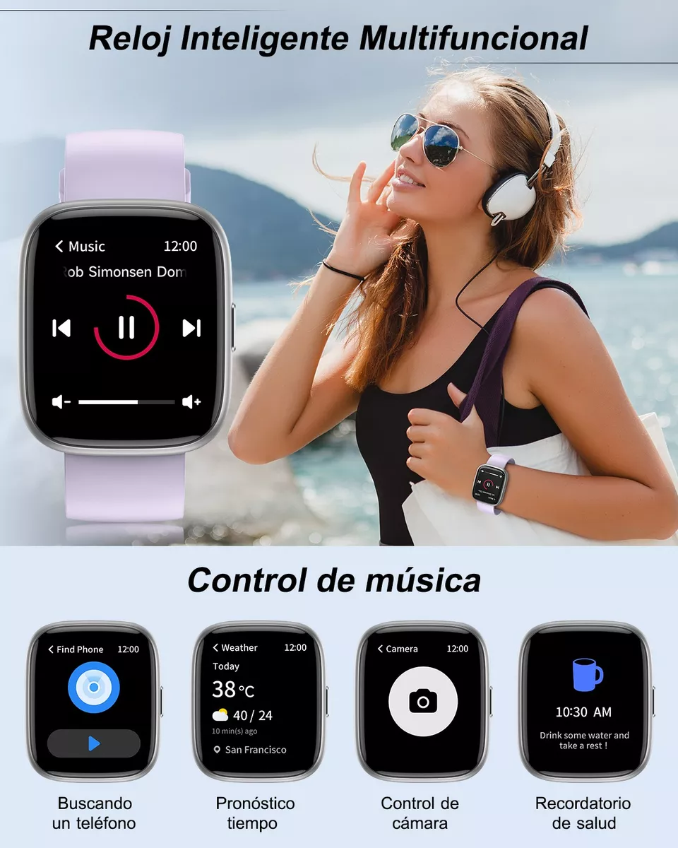 Reloj Inteligente 1.85'' Smartwatch Llamadas Bluetooth Alexa