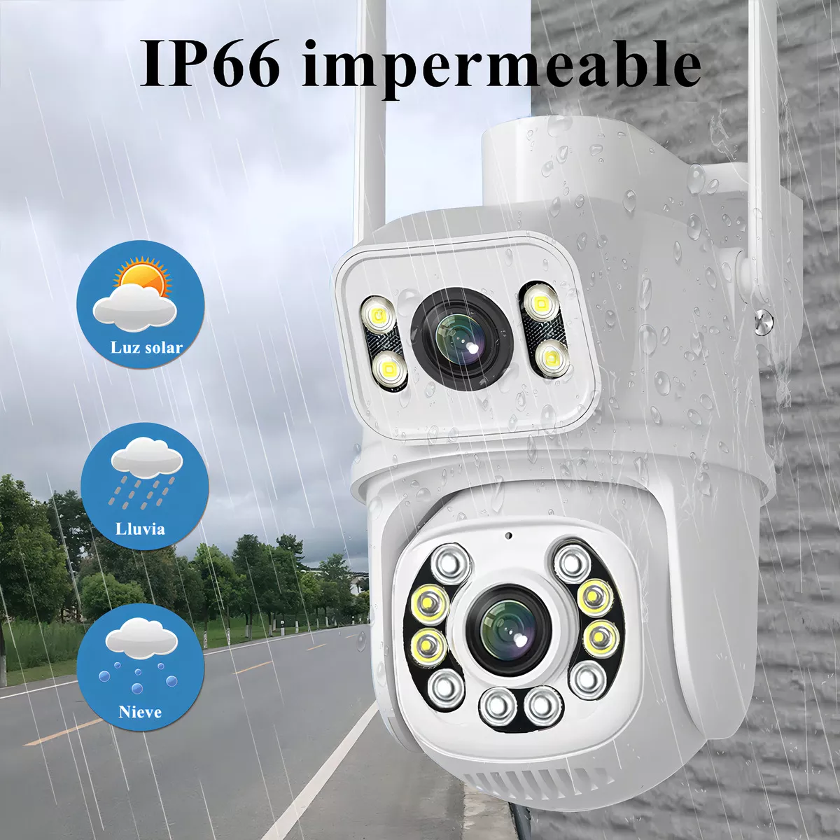 Cámara de seguridad ANBOLM BOA25 con resolución de 8MP visión nocturna incluida blanca