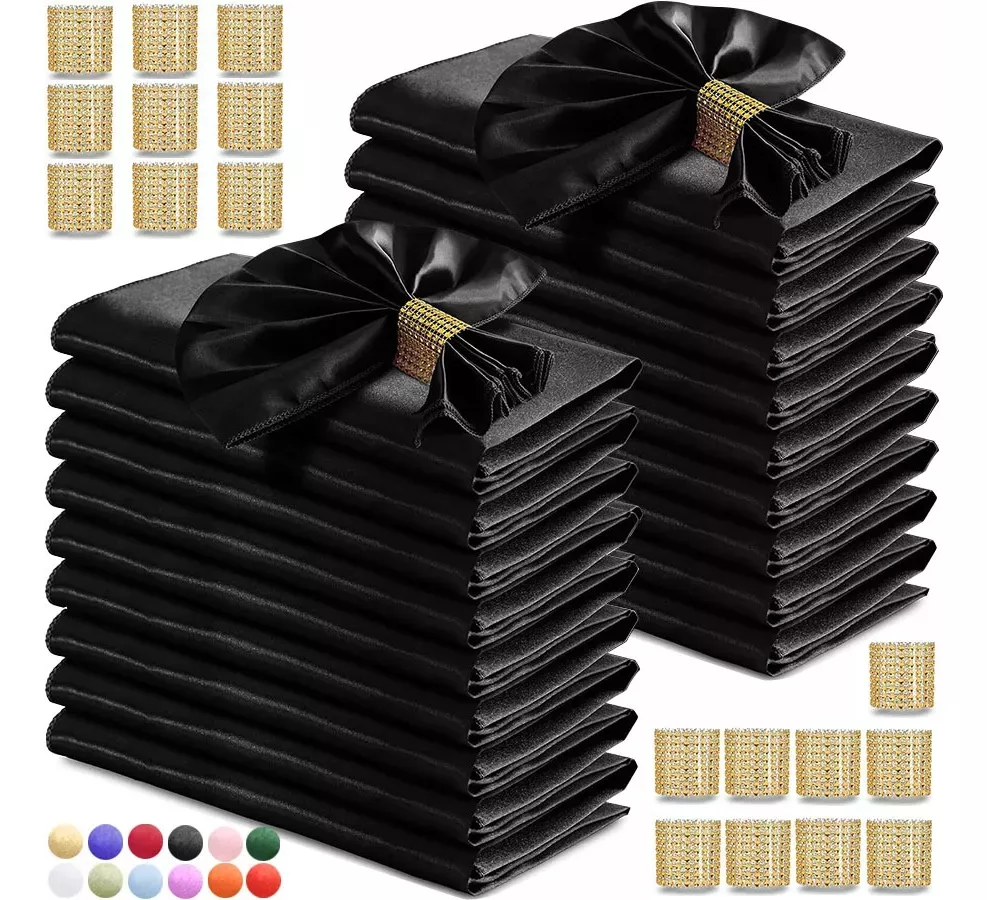 20 Servilletas De Tela Mantel Y 20 Anillos Servilleteros