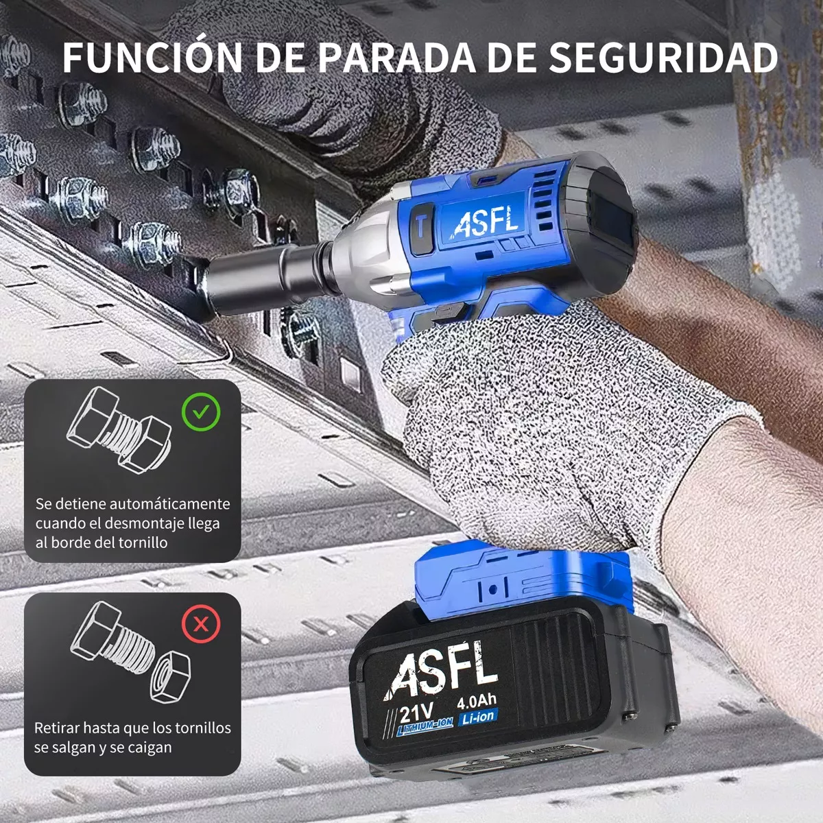 Llave De Impacto Inalambrico Electrica Pistola Taladro kit