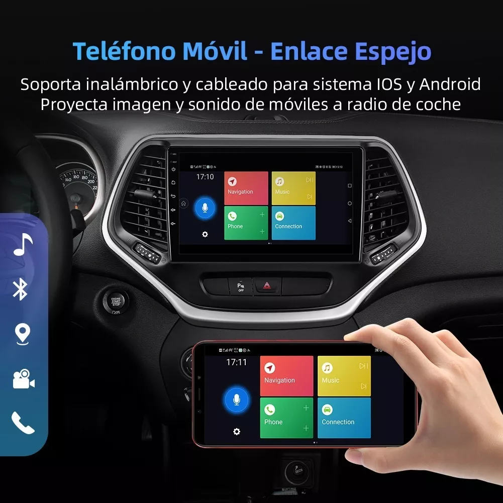 Estéreo 1+32g Gps Cámara Para Jeep Cherokee 5 Kl 2014-2018