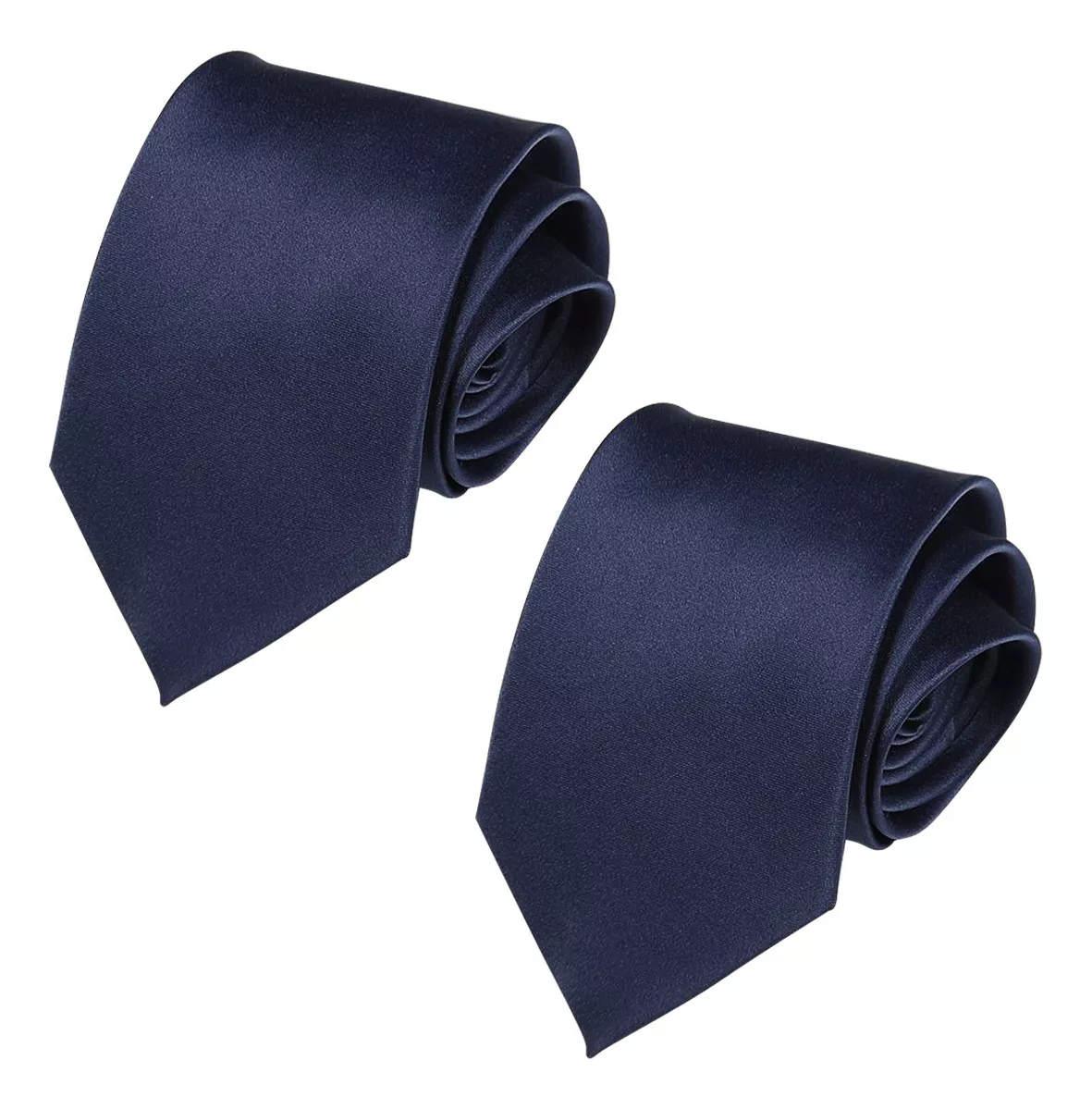2 Pcs Corbatas Hombre Classic Solid color Slim Moda
