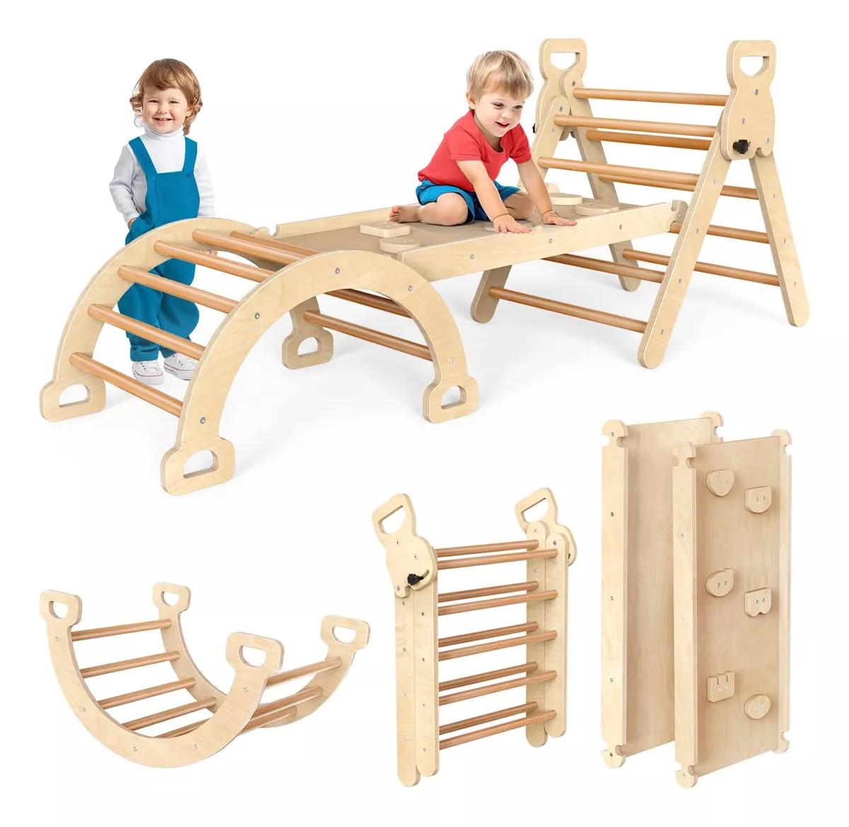 Pikler Juego De Tri&aacute;ngulos Montessori Play Gym Juguetes De E