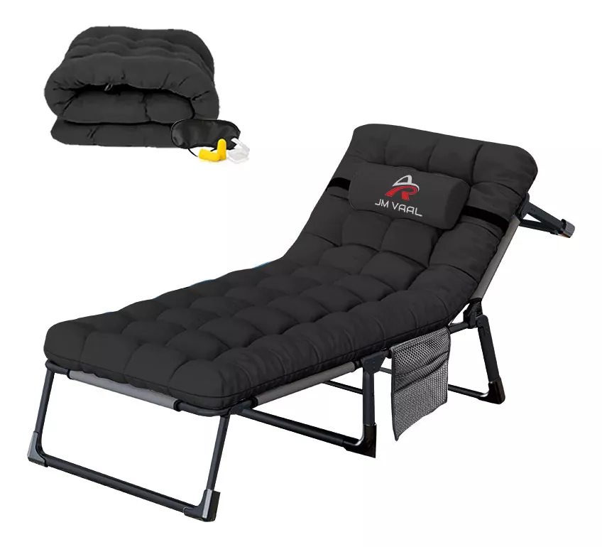 Silla Camastro Plegable Ajustable Con Colch&oacute;n 75x190 Jm Vaal