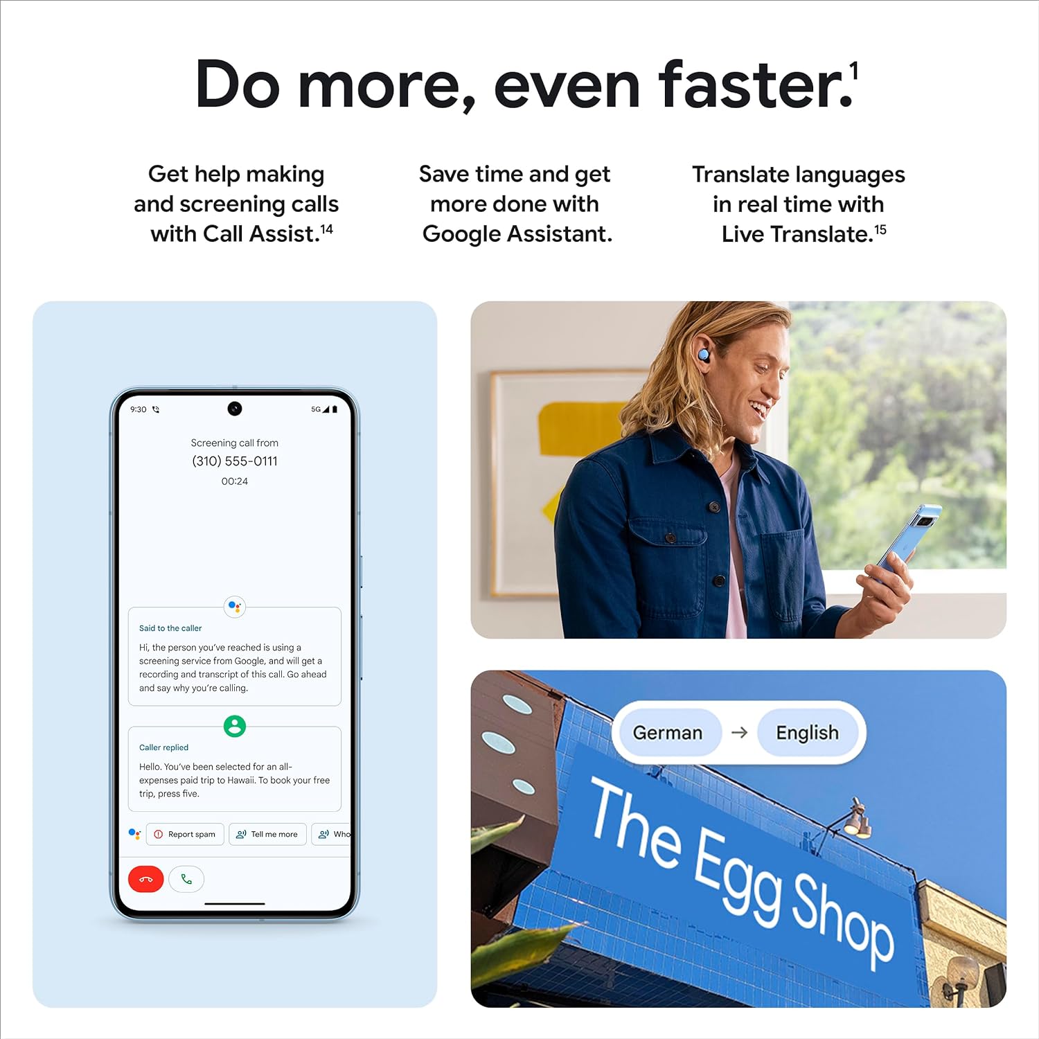 Google Pixel 8-Smartphone Android desbloqueado con cámara Pixel avanzada, batería de 24 horas y potente seguridad-Hazel-128 GB