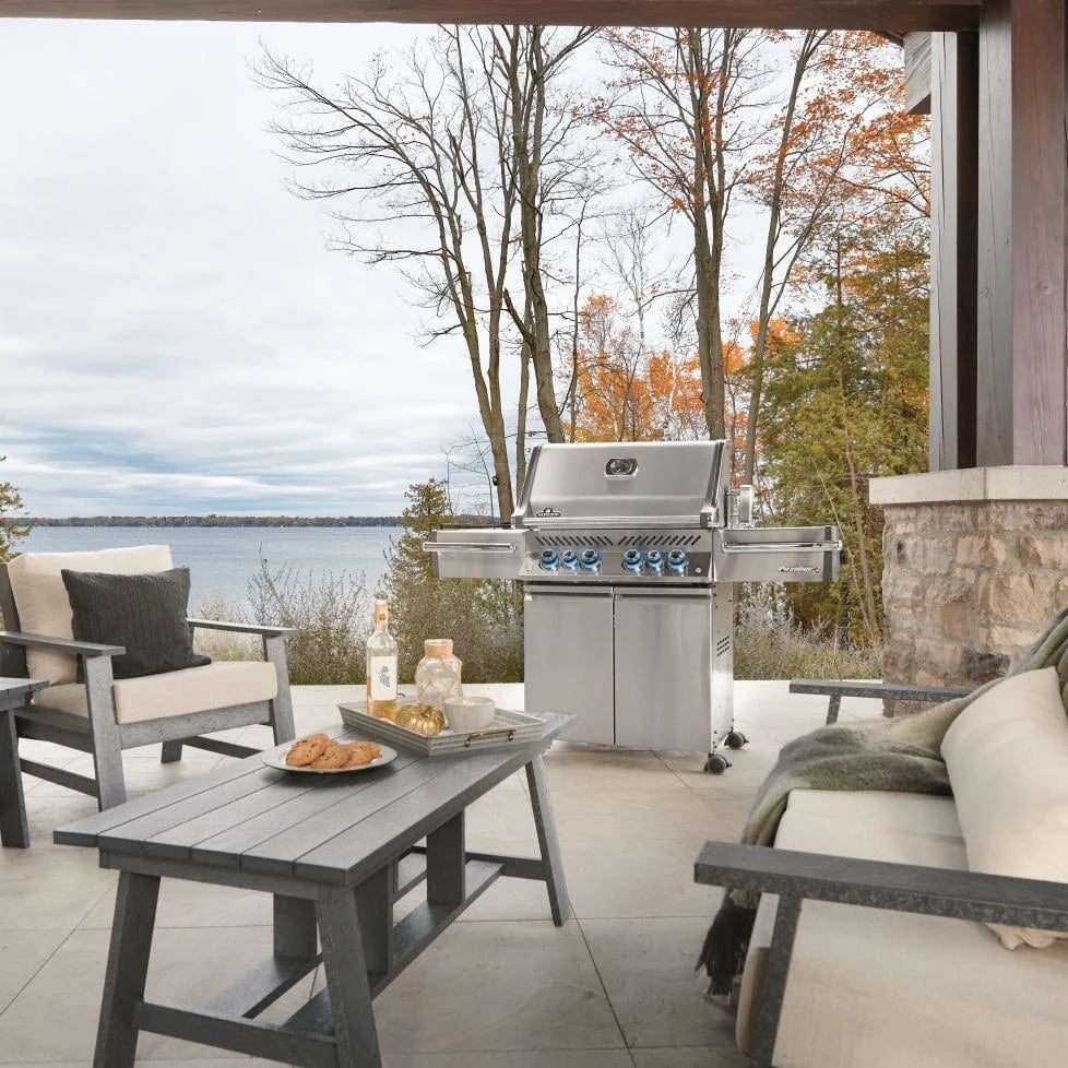 Parrilla de propano Napoleon Prestige PRO 500 con quemadores traseros y laterales infrarrojos y kit de asador-PRO500RSIBPSS-3