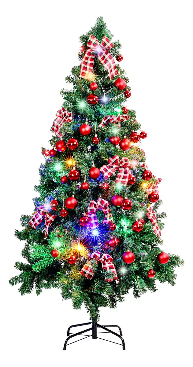 Arbol Pino Navidad 180cm Artificial Decoraci&oacute;n Con Luces Verde Decoraci&oacute;n T&iacute;pica &Aacute;rbol De &Aacute;rbol De Navidad Artificial Decorado Suite