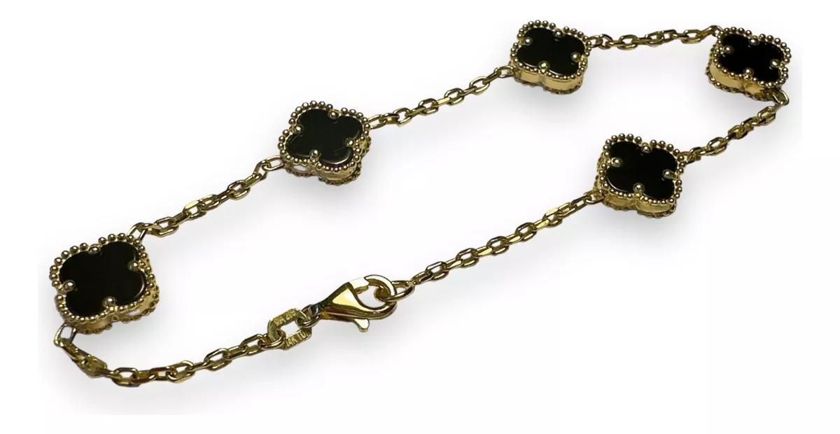 Pulsera Oro Trebol 14 K Italiano