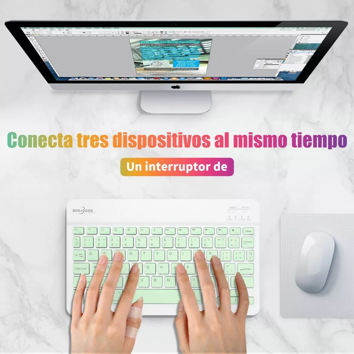 Teclado Inalámbrico Bluetooth Para iPad Android Pc