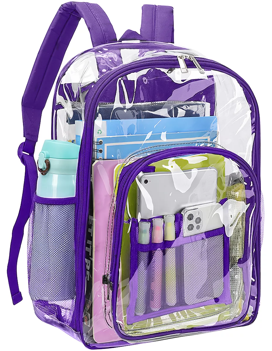 Mochila escolar Gen&eacute;rica F026-102 color violeta