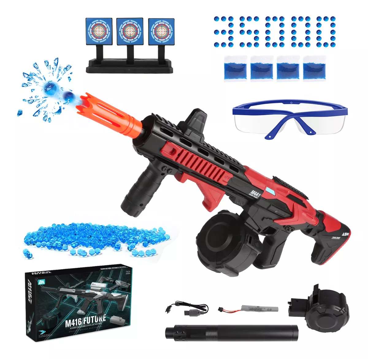 Pistola De Juguete De Hidrogel El&eacute;ctrica Regalo Para Ni&ntilde;os